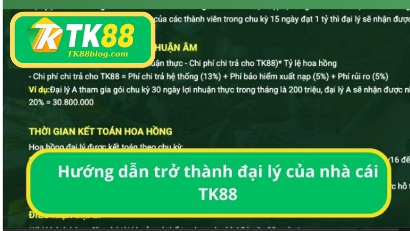 Hướng dẫn trở thành đại lý của nhà cái TK88