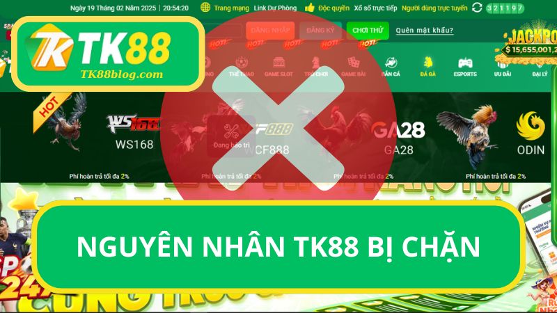 Một số nguyên nhân khiến TK88 bị chặn đường link